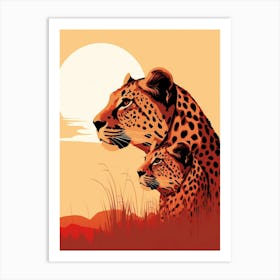 Cheetah Minimalist Abstract 2 Art Print