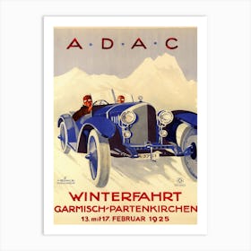 A.D.A.C Winter Road Race, 1925, Hans and Botho von Romer Art Print