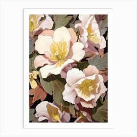 Hellebore 1 Flower Painting Art Print