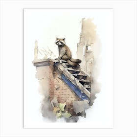 Raccoon Urban Explorer 9 Art Print