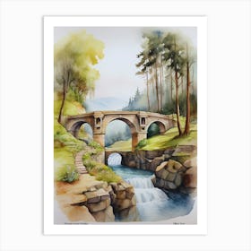 Bridge Over The Stream.4 Art Print