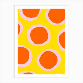 Orange Circles 1 Art Print