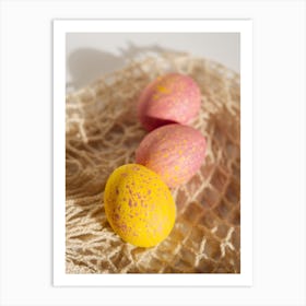 Easter Eggs On A Net 1 Art Print