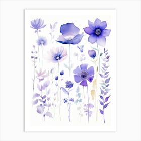 Watercolor Flowers 8 Art Print