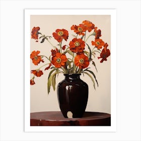 Bouquet Of Helenium Flowers, Autumn Fall Florals Painting 7 Art Print