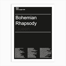 2iamfyqueen Bohemian Rhapsody Base Copy Art Print