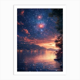 Starry Night Sky 31 Art Print