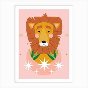 Lion With Stars Art Print