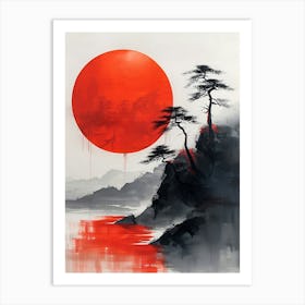 Asian Sun Art Print