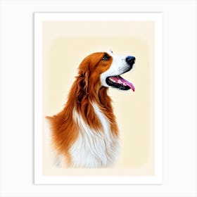 Borzoi Illustration Dog Art Print