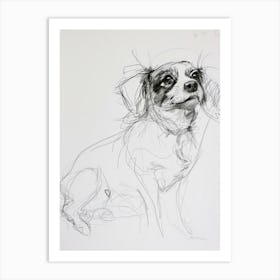 Cavalier King Charles Charcoal Line 2 Art Print