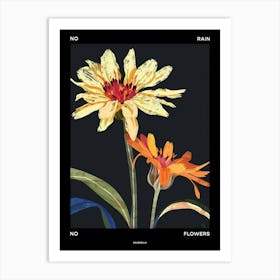 No Rain No Flowers Poster Calendula 2 Art Print