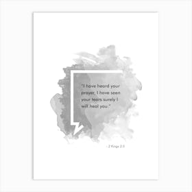 Bible Verse 2 Kings 2:5 Art Print