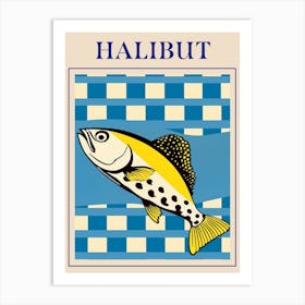 Halibut Seafood Poster Art Print