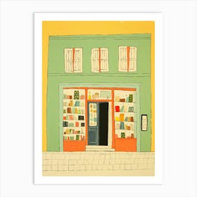 Lisbon The Book Nook Pastel Colours 2 Art Print