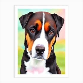 Entlebucher Mountain Dog 4 Watercolour Dog Art Print