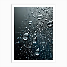 Water drops on glass Art Print