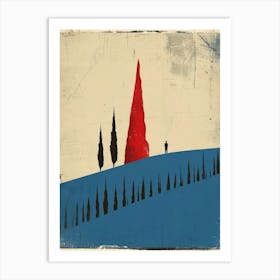 Red Tower Art Print