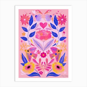 Botanical Garden in Pink Art Print