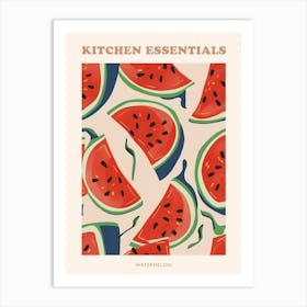 Watermelon Pattern Illustration Poster 1 Art Print