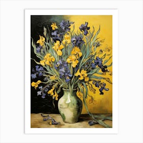 Irises In A Vase art print 2 Art Print