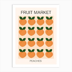 Fruit Market -Peaches Art Print