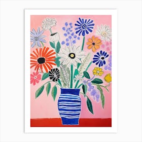 Flower Painting Fauvist Style Cineraria 4 Art Print