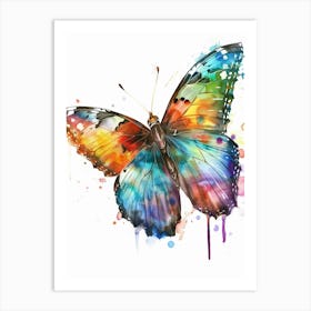 Butterfly Colourful Watercolour 2 Art Print