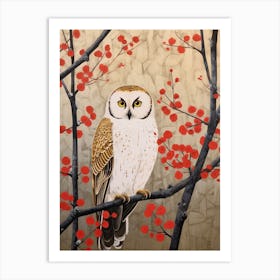 Bird Illustration Owl 1 Art Print