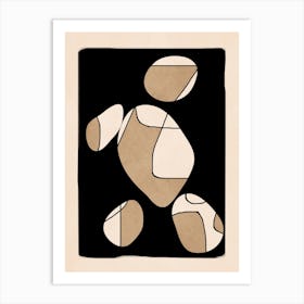 Beige Minimalist Abstract Art Art Print