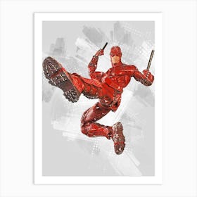 Daredevil Action Figure Painting Art Print