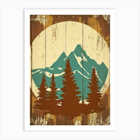 Mountains In The Woods Art Art Print