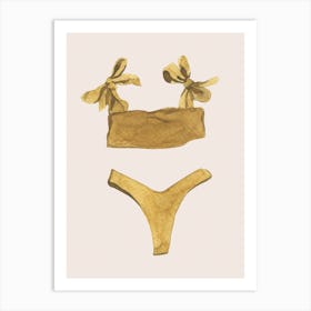 Gold Bikini Art Print