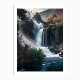 Düden Falls, Turkey Realistic Photograph (2) Art Print