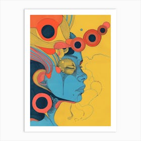 Psychedelic Woman 2 Art Print