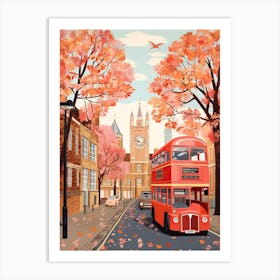 London In Autumn Fall Travel Art 1 Art Print
