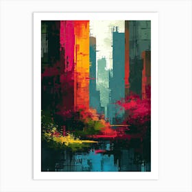 Dotted Dawn | Pixel Art Series Art Print