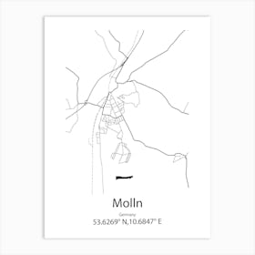 Molln,Germany Minimalist Map Art Print