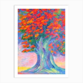 Dawn Redwood tree Abstract Block Colour Art Print