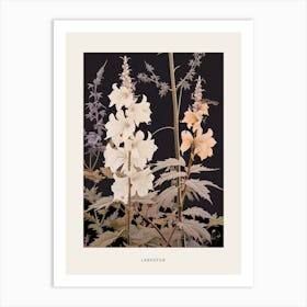 Flower Illustration Larkspur 1 Poster Art Print