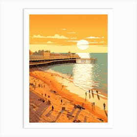 Brighton Beach Golden Tones 2 Art Print