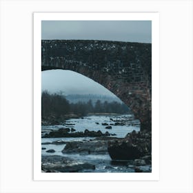 Stone Bridge Over River Art Print