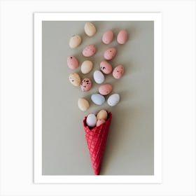 Ice Cream Cone With Eggs 1 Art Print