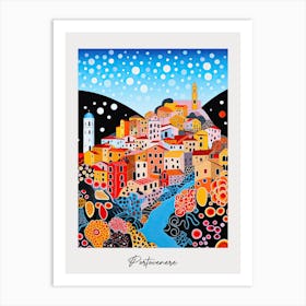 Poster Of Portovenere, Italy, Illustration In The Style Of Pop Art 1 Art Print