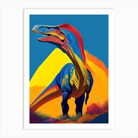 Lesothosaurus 1 Primary Colours Dinosaur Art Print