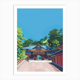 Nikko Toshogu Shrine 3 Colourful Illustration Art Print