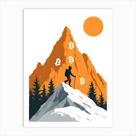 Bitcoin Mountain Art Print