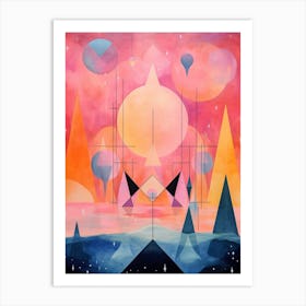 Cosmic Imagery Geometric Abstract 13 Art Print