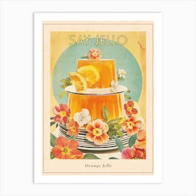 Orange Jelly Retro Collage 5 Poster Art Print