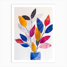 Origami Leaves Art Print